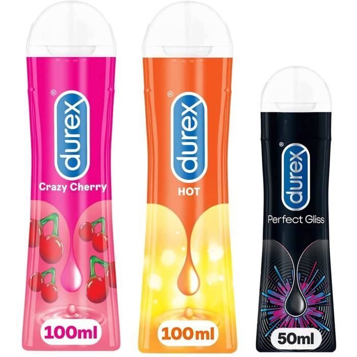 Gels Lubrifiants Sexuels - Cherry Gel Comestible - Hot Chauffant - Perfect Gliss Lubrifiant Anal - Cherry 100ml Hot 100ml Gliss 50ml