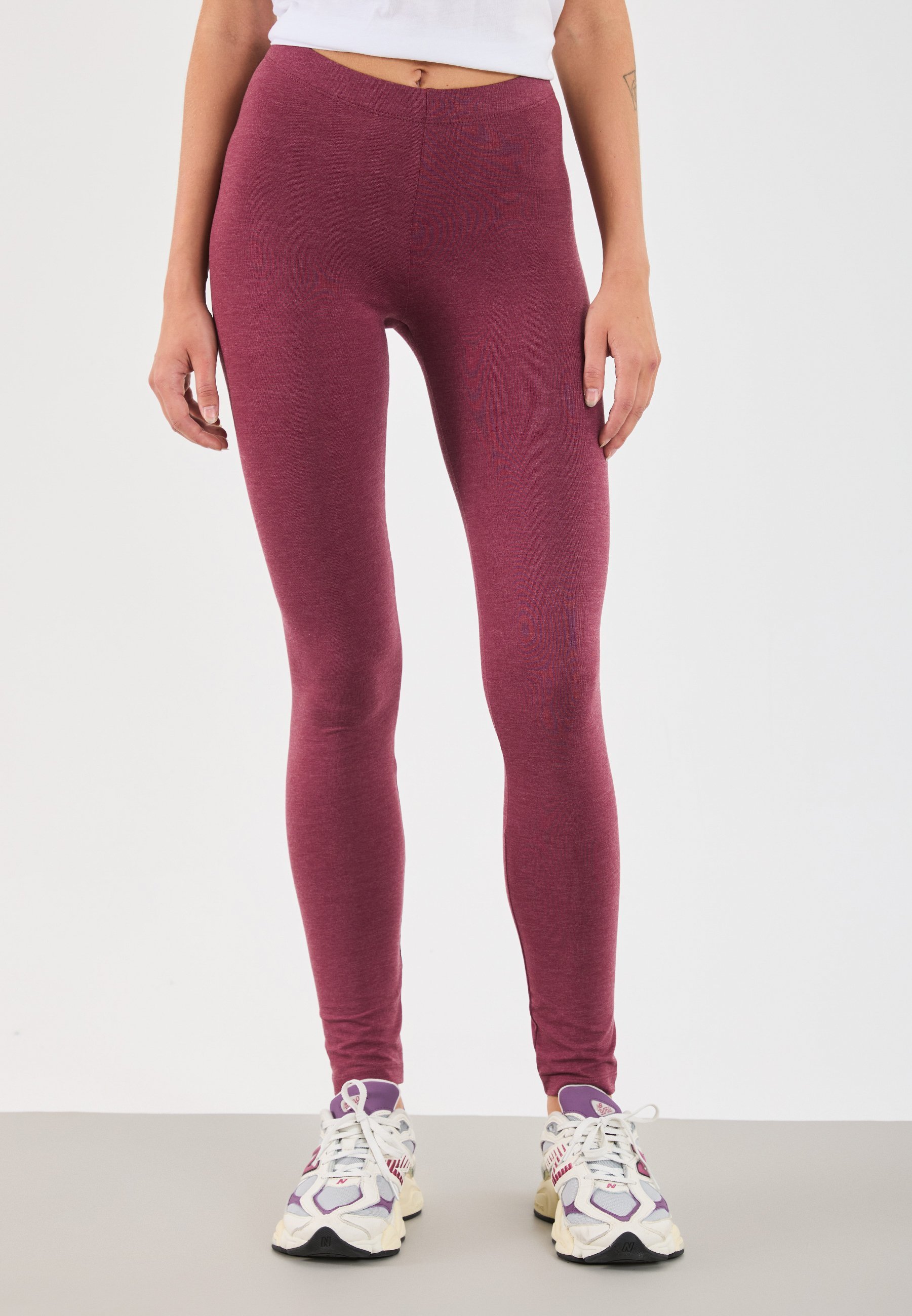 Even&Odd 3-pack - Leggings - Broek - bordeaux/donkergrijs/zwart