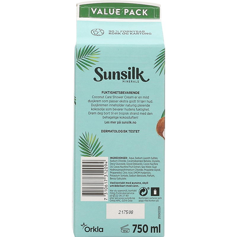 Sunsilk Duschseife 750 ml Nachfüllpackung Kokosnuss Sunsilk