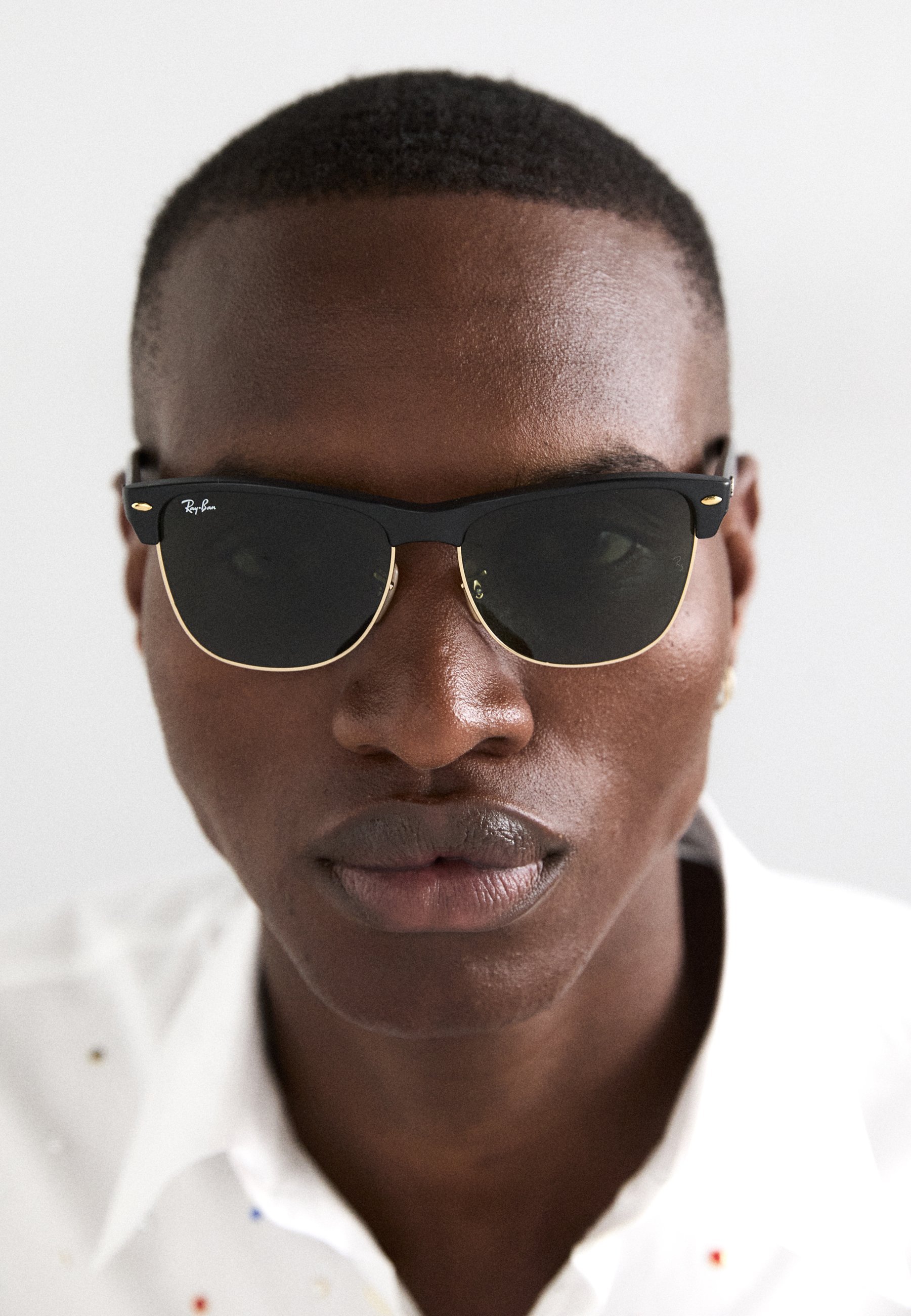 Ray-Ban CLUBMASTER - Ochelari de soare - negru demi-lucid/arista