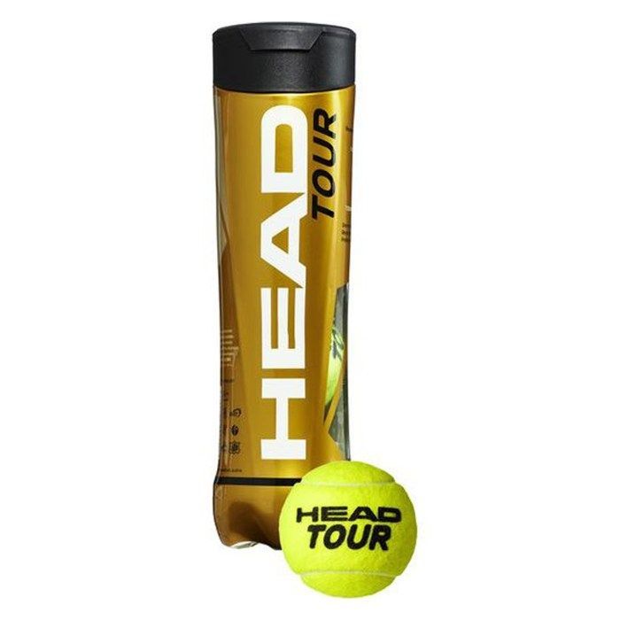 Tennisballen - HEAD - Tower - Fluorescerend geel - Pak van 4 - Synthetisch