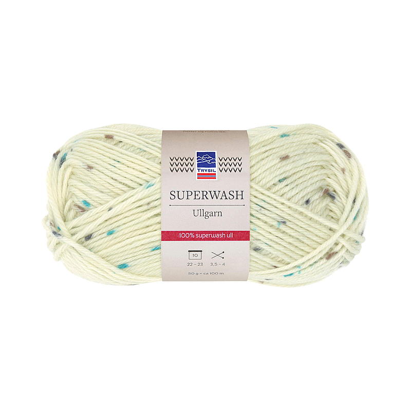 Superwash ullgarn turkos/blått multifärgat