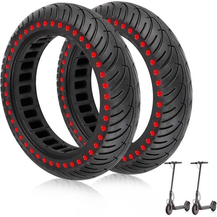 2 neumáticos macizos antipinchazos con amortiguación para patinete eléctrico Xiaomi M365 - M365 Pro - 8,5 pulgadas