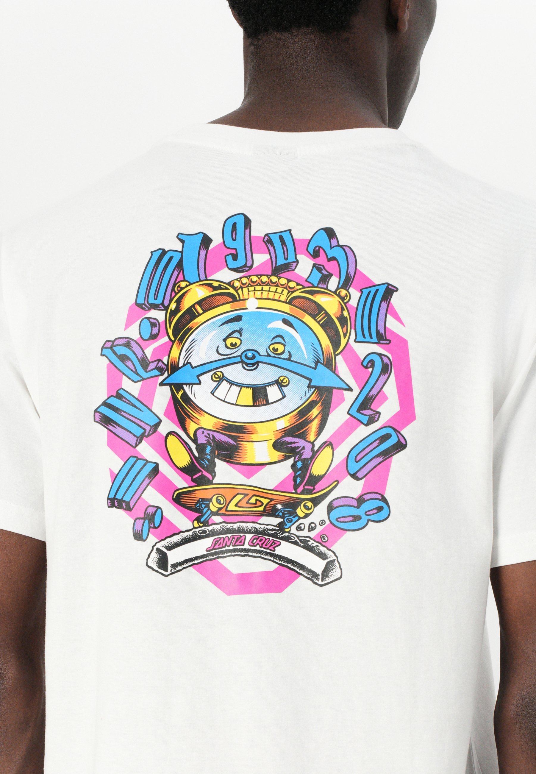 Santa Cruz GRABKE ALL AROUND STACK UNISEX - T-shirt met print - wit