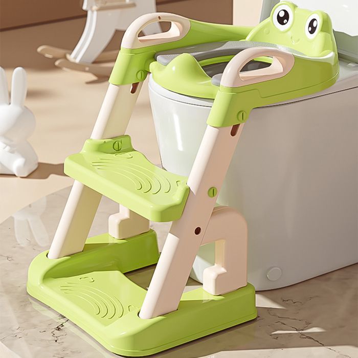 CREMLANK Reducteur WC pour enfant - 2 positions réglables - en PVC imperméables - VERT - 40*60*54CM