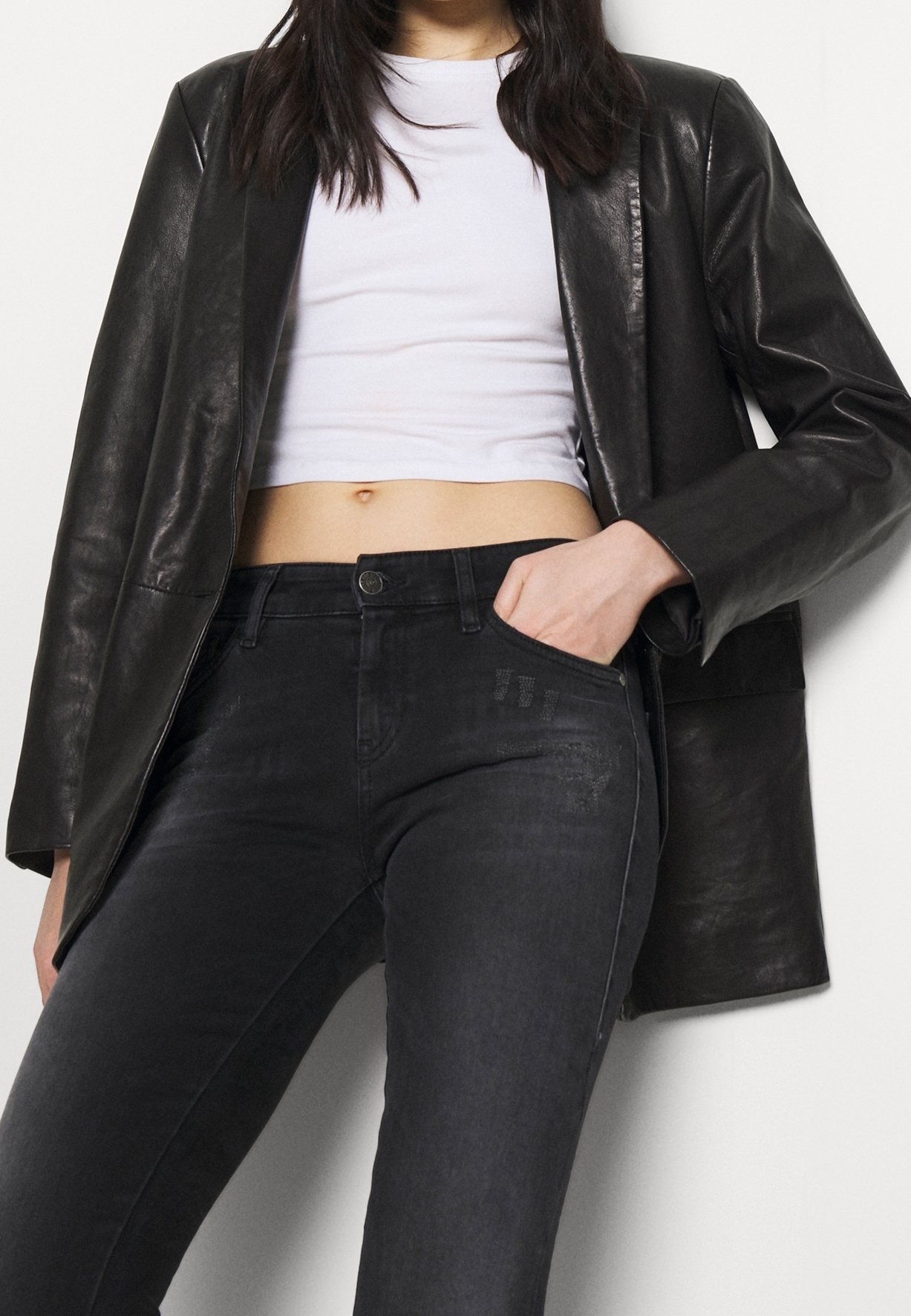 Džíny Diesel Skinny Fit - šedý denim