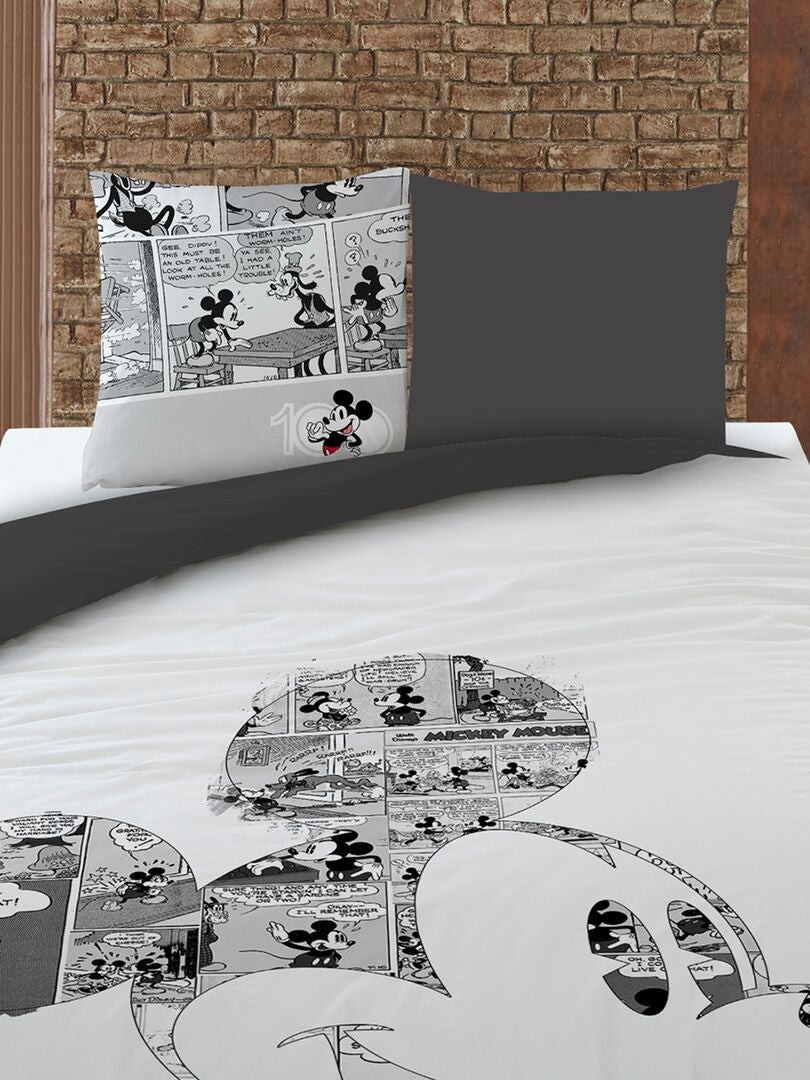 Mickey Mouse beddengoedset - Tweepersoons - Zwart