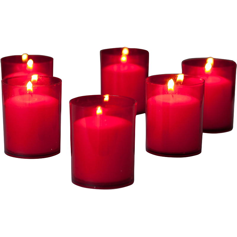 Vie Home Maxilys, paquete de 6 vasos rojos de 20 horas de duración.