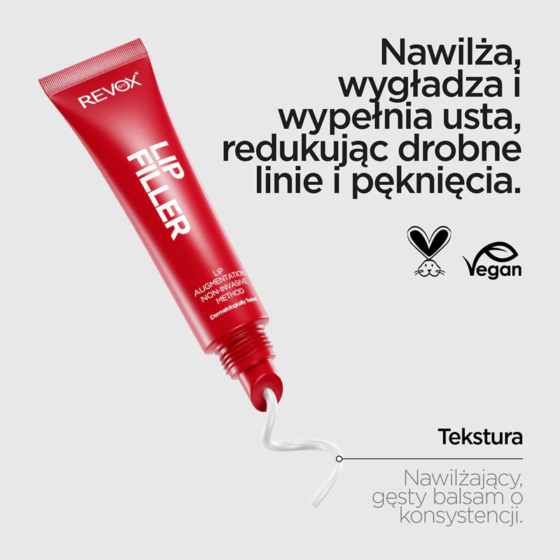 Revox B77 Lip Filler, um bálsamo labial hidratante com ácido hialurônico para dar volume aos lábios.