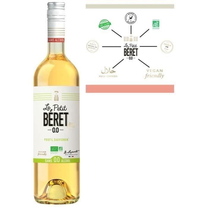 Le Petit Béret Sauvignon, senza alcool, biologico, 0,0%