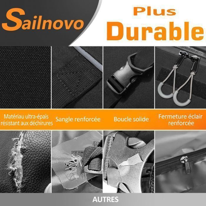 Sailnovo Autodachtasche - 585L - Faltbare Autodachbox - Wasserdichtes Oxford-Gewebe - Geeignet mit/ohne Dachträger