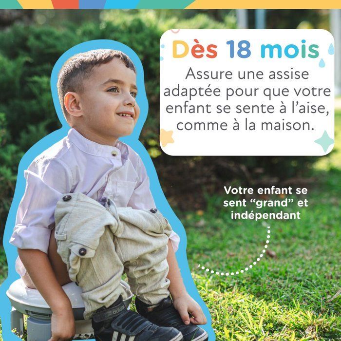 Pot de voyage portable pour tout-petits - NUBY - Avec sac de rangement - Gris / Blanc