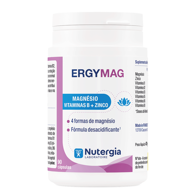 Nutergia Ergymag Magnesium Happosalpaaja Kapselit Väsymyksen Vähentäminen 90 kapselia 90 kapselia