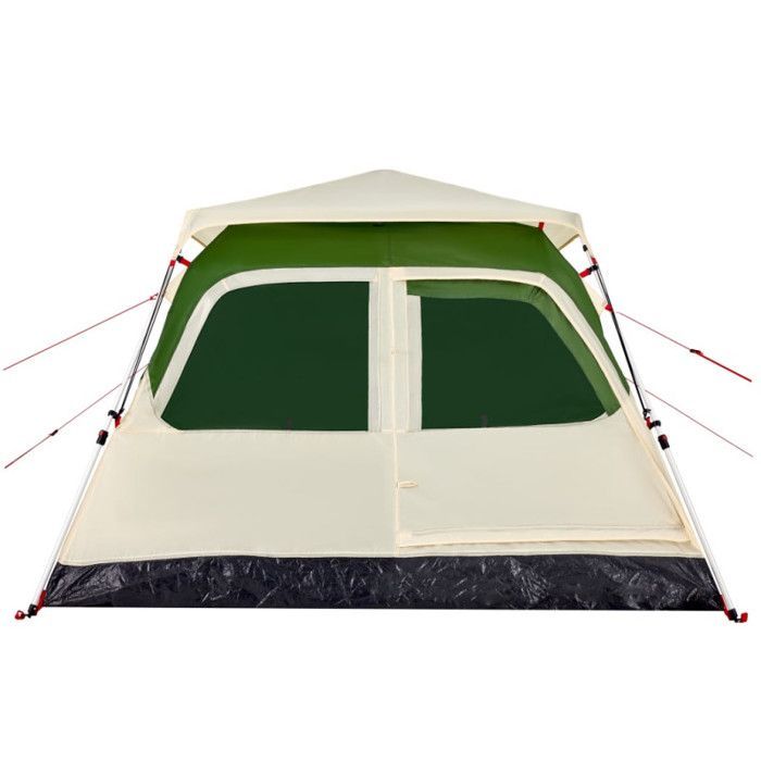 Tienda de campaña tipo domo verde vidaXL para 4 personas con sistema de liberación rápida, tienda de campaña, refugio de camping, refugio de jardín, tienda de jardín, 4004230