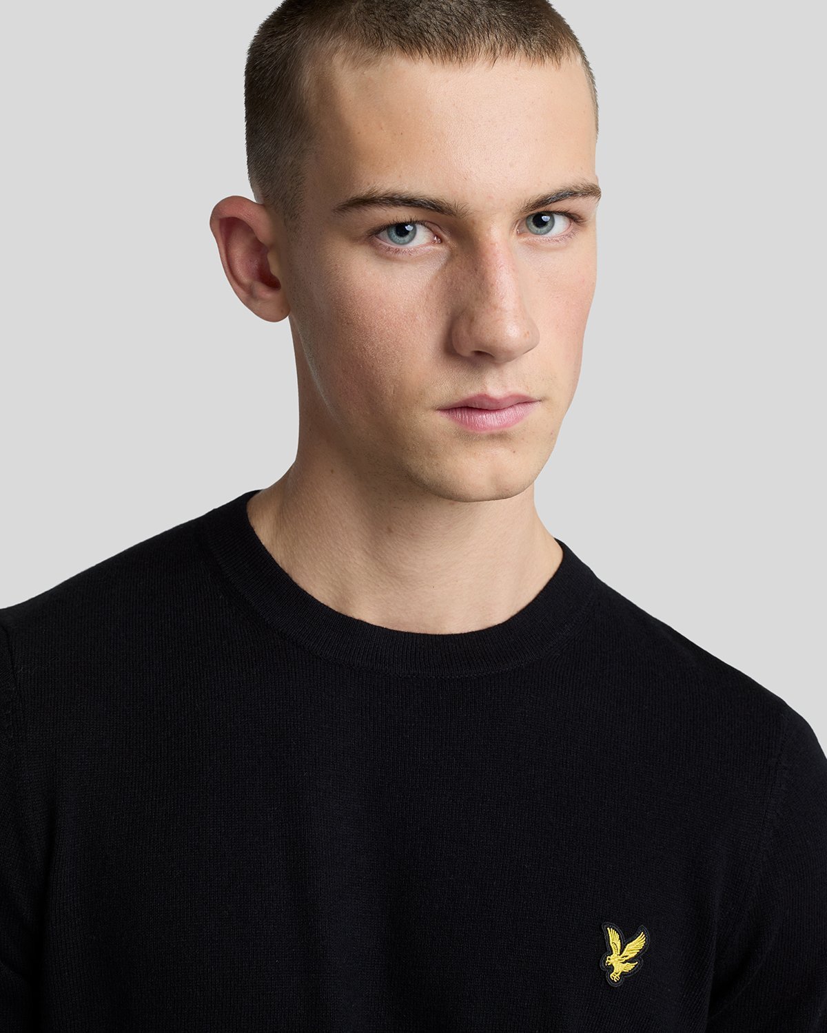 Pull col rond Lyle & Scott - noir de jais