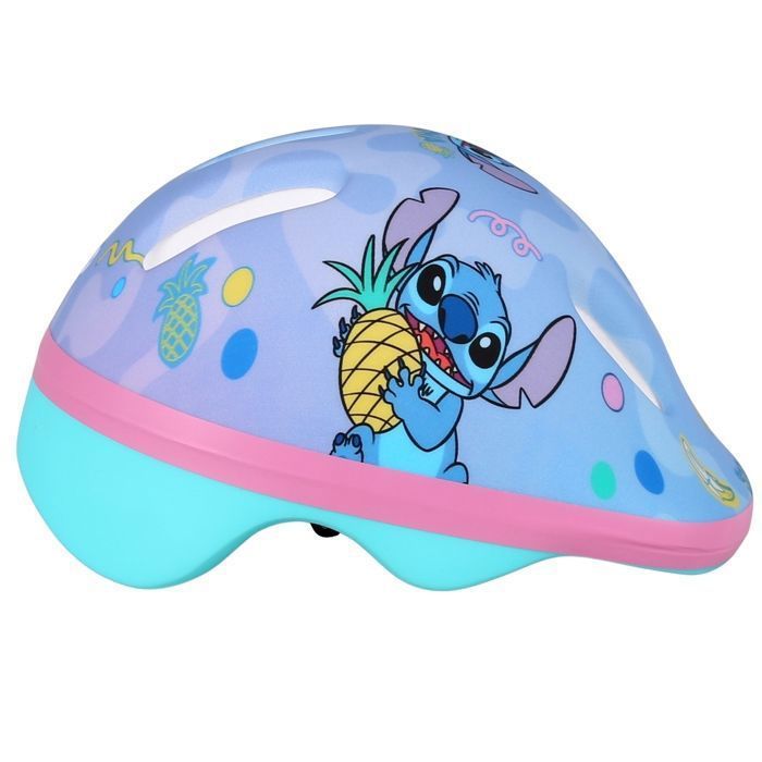 DISNEY Stitch Casque de vélo bleu pour enfants, filles, réglable 44-48 cm
