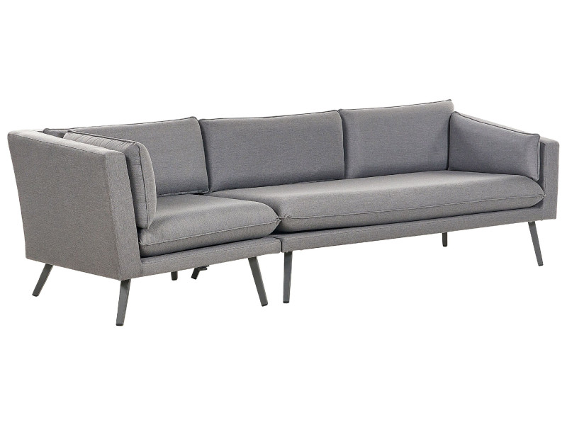 Sofa ogrodowa tapicerowana dla 3 osób szara