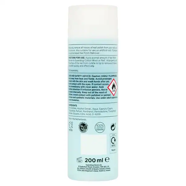 Superdrug nagellakremover zonder aceton 200 ml