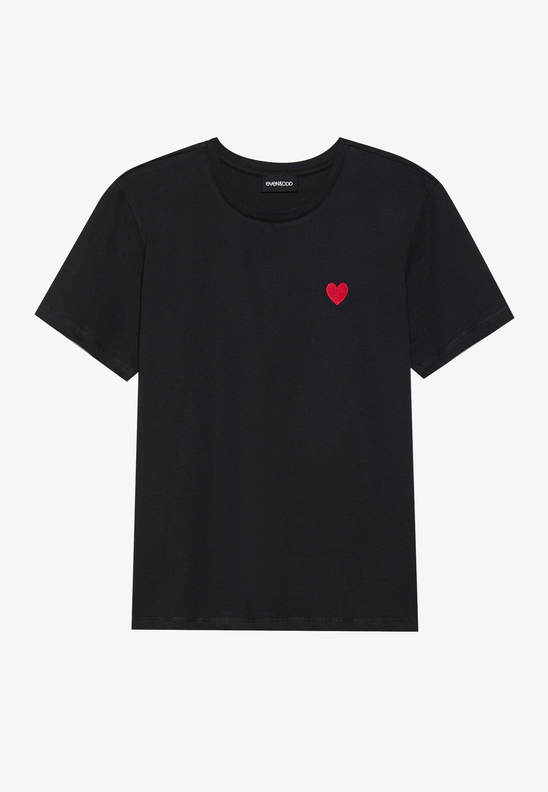 Even&Odd 2-pack - T-shirt met print - wit/zwart