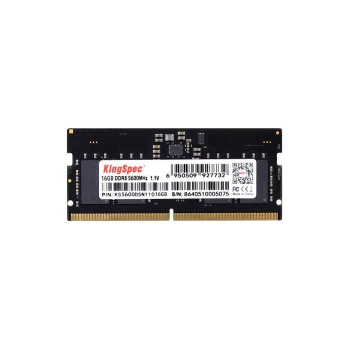Memória RAM - KINGSPEC - DDR5 - 16 GB SODIMM - 5600 MHz - 1,1 V