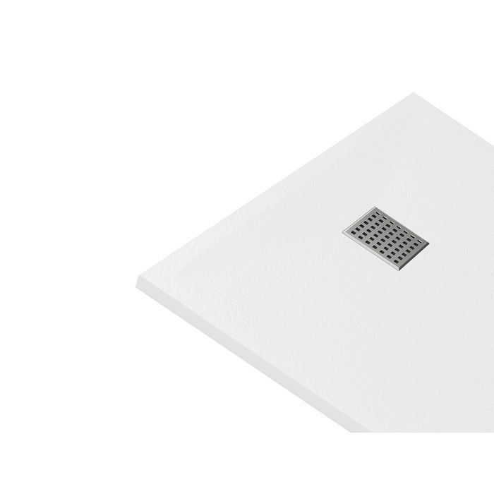 Extra-flat shower tray for surface or recessed installation, trimmable, made of SMC resin - White - 120 x 90 cm - MIRNOSA