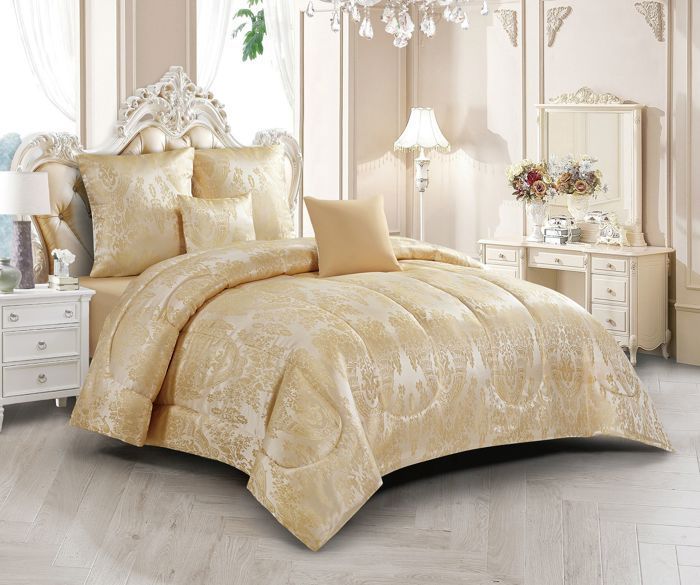 Bedspread - BRENDA - Beige - 5 Pieces - 220x240 cm - 100% Polyester