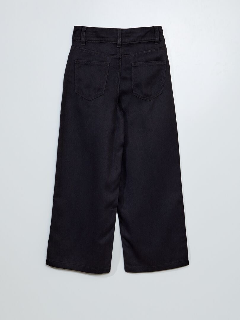 Broek met wijde pijpen - ZWART