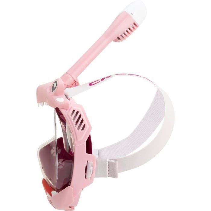 CRESSI Kiddy Masque Intégral Enfant Anti-buée, Tuba Dry, Rose/Violet/Blanc