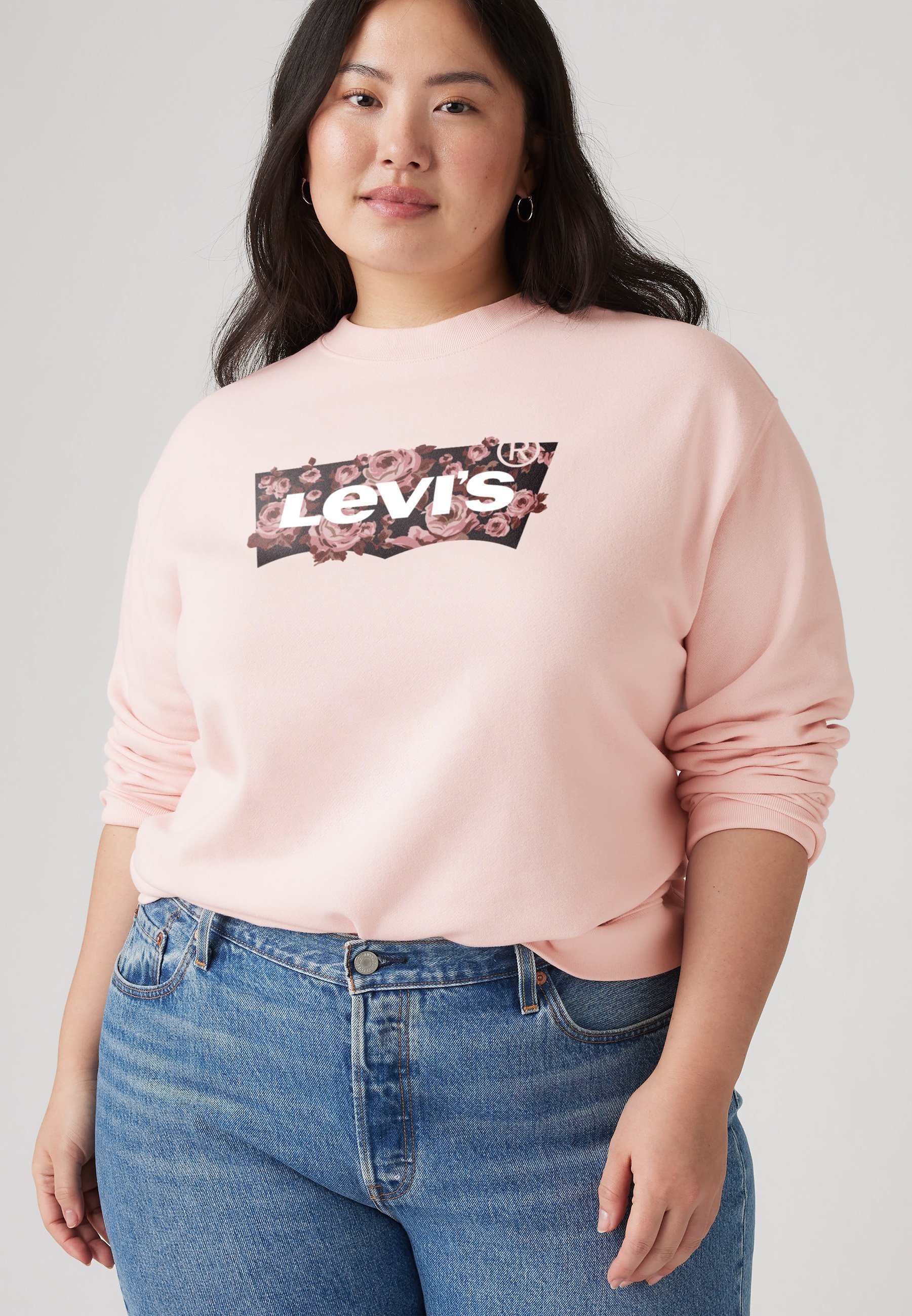 Sweat-shirt Levi's® Plus EVERYDAY CREW - rose