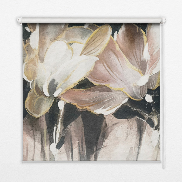 Roleta zaciemniająca wewnętrzna - 50x50 cm - Kwiaty