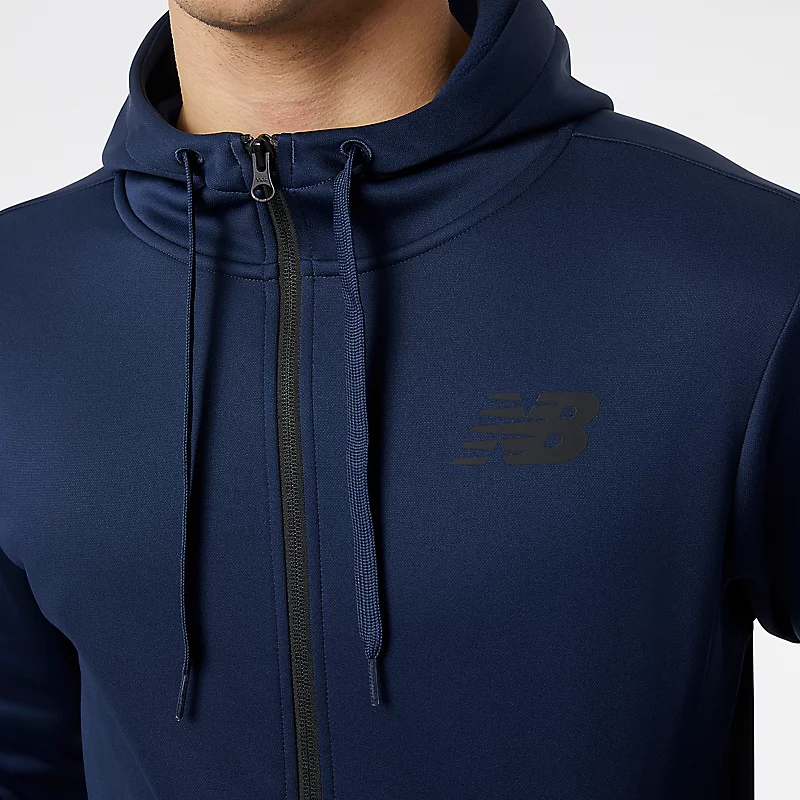 Męska bluza fra kapturem Tenacity Performance Fleece zapinana på suwak – NATURALNY INDIGO