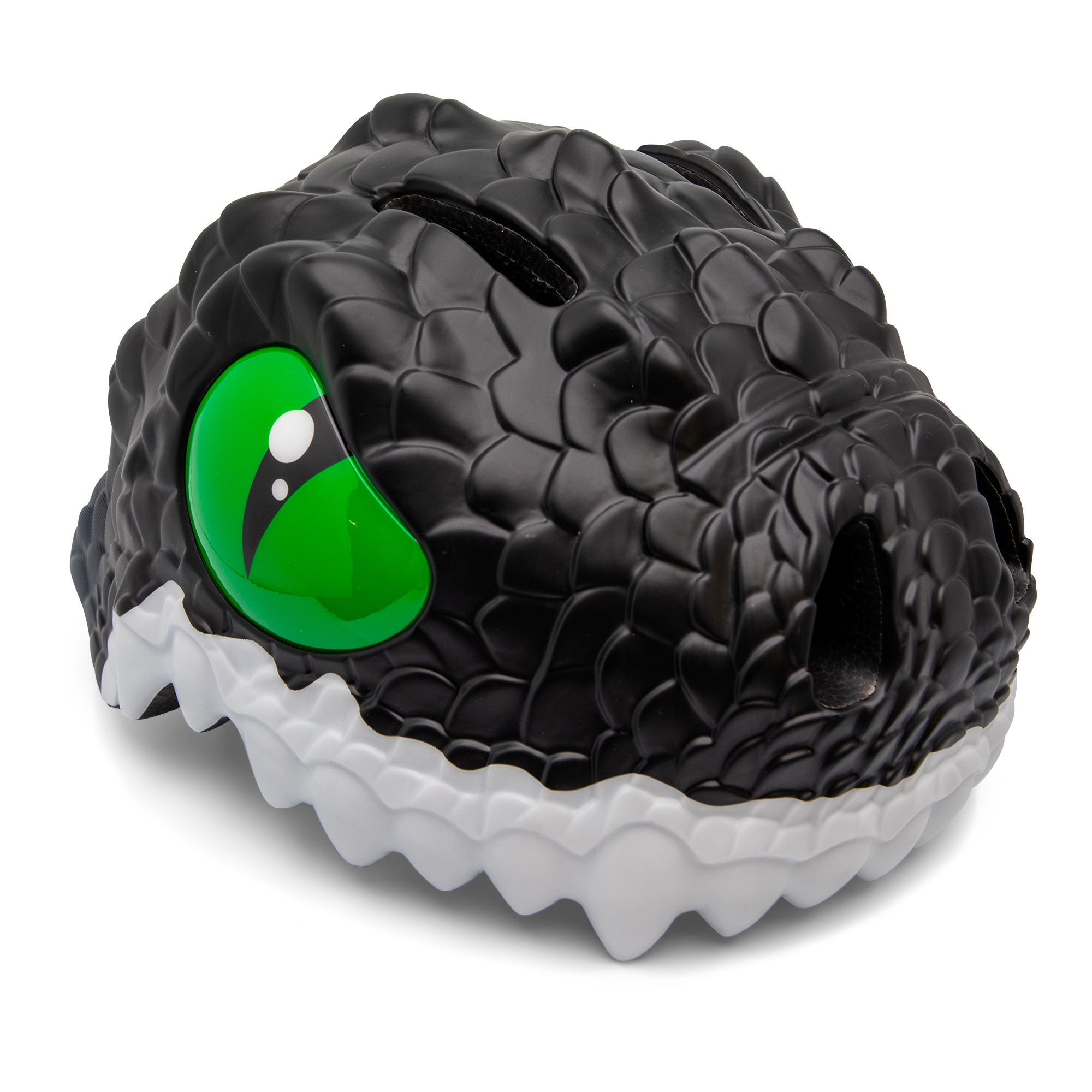  Casco De Bicicleta Para Niños |dragon Negro | Verrückte Sicherheit | Zugelassen nach EN 1078