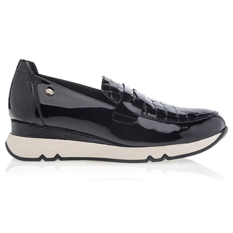 Svarte loafers/båtsko til dame