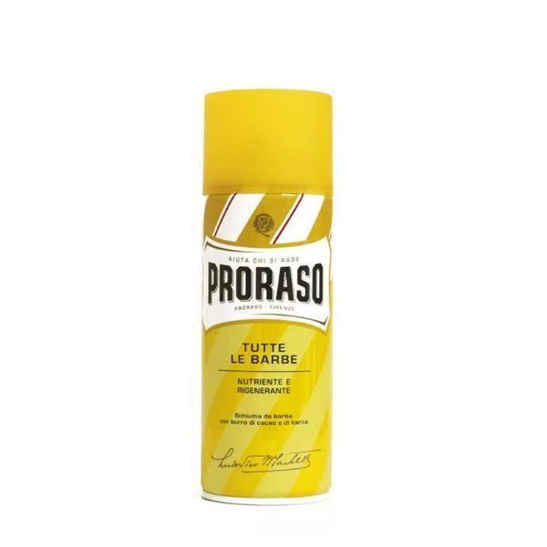 Proraso Rasierschaum in Reisegröße, gelb, für trockene Haut – 50 ml | Herren | Superdrug