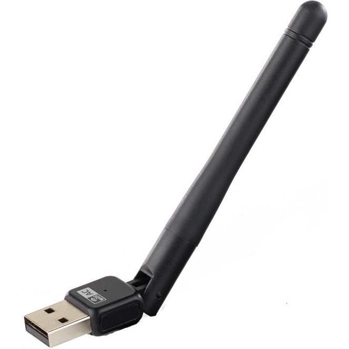 7LINKS WiFi USB-adapter - AC 600 Mbps - Dual-band 2,4/5 GHz - 3 dBi-antenne - Compatibel met alle standaarden
