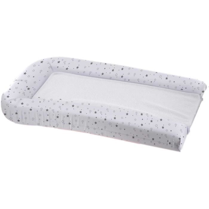 Cambiador con esponjas extraíbles - blanco/gris - 42 x 70 cm