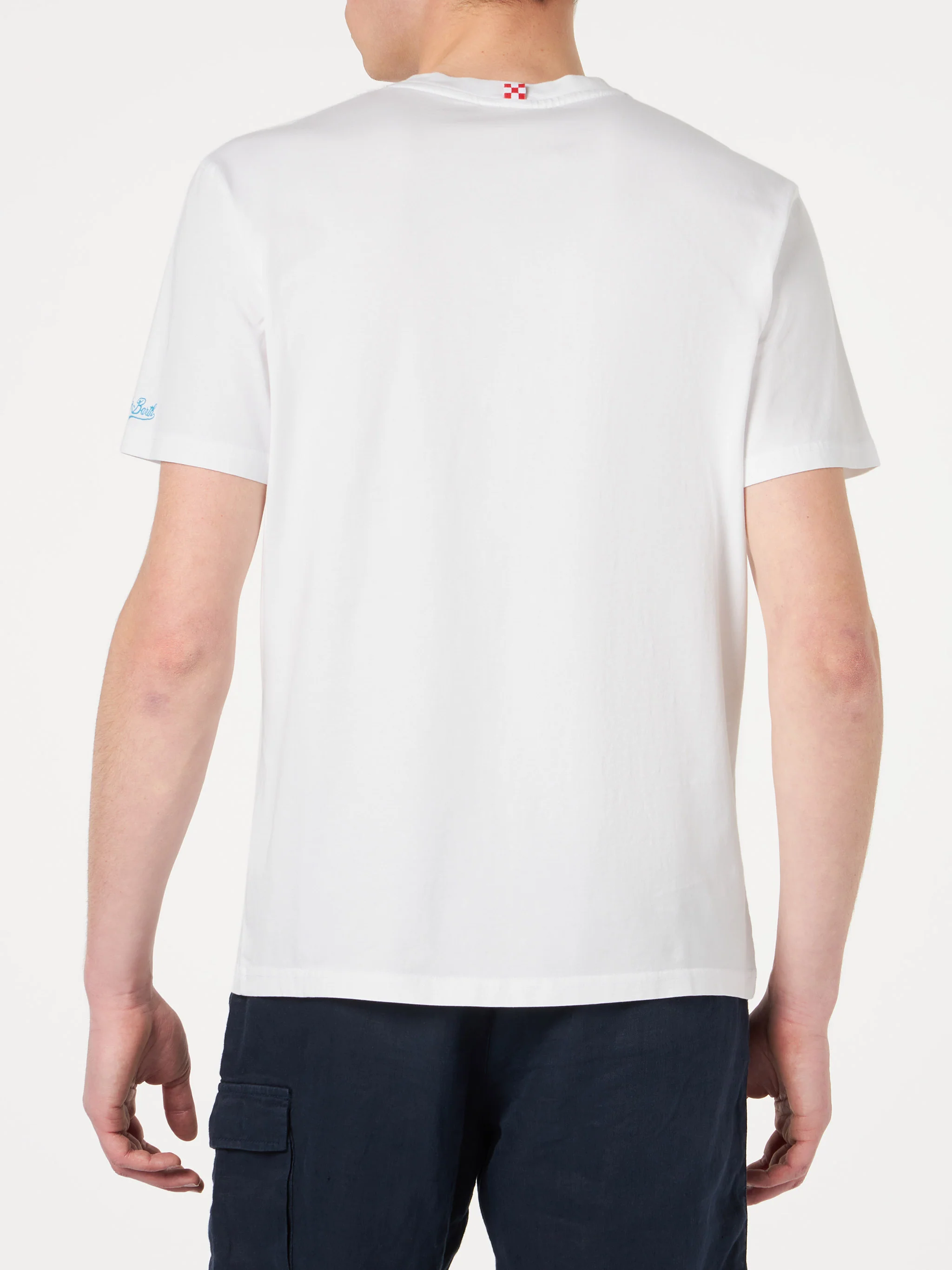 T-shirt da uomo in cotone con stampa Lodola Car | MARCO LODOLA ARTE ED