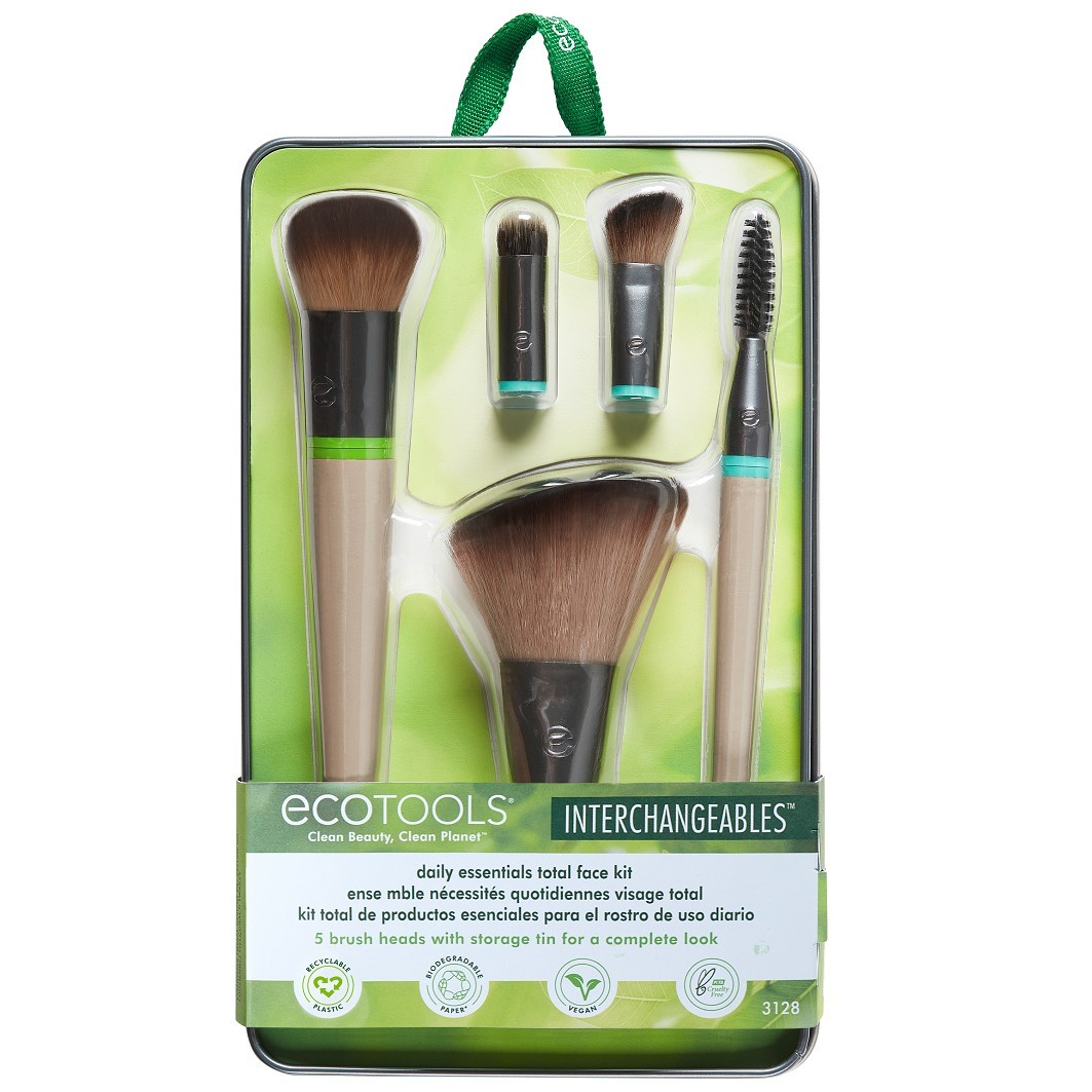„Ecotools“ pudros šepetėlių rinkinys kasdienei veido priežiūrai – 1 vnt.