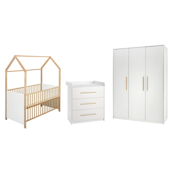 Quarto infantil. Clássico branco/natural.