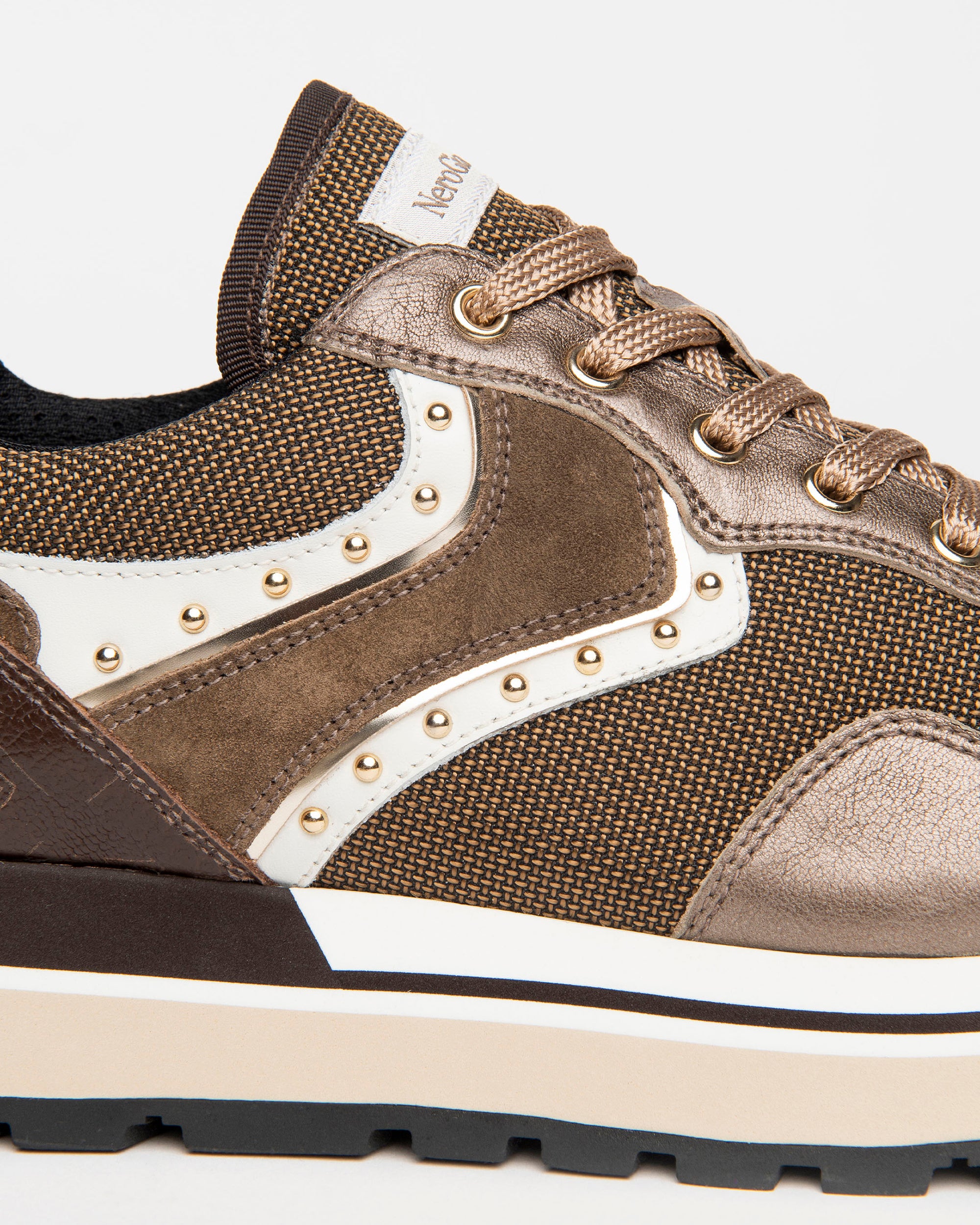  Baskets en cuir et daim pour femmes