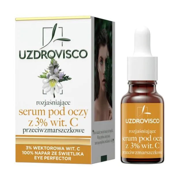Uzdrovisco 3% wit. C - Świetlik Rozjaśniające serum pod oczy przeciwzmarszczkowe 15ml