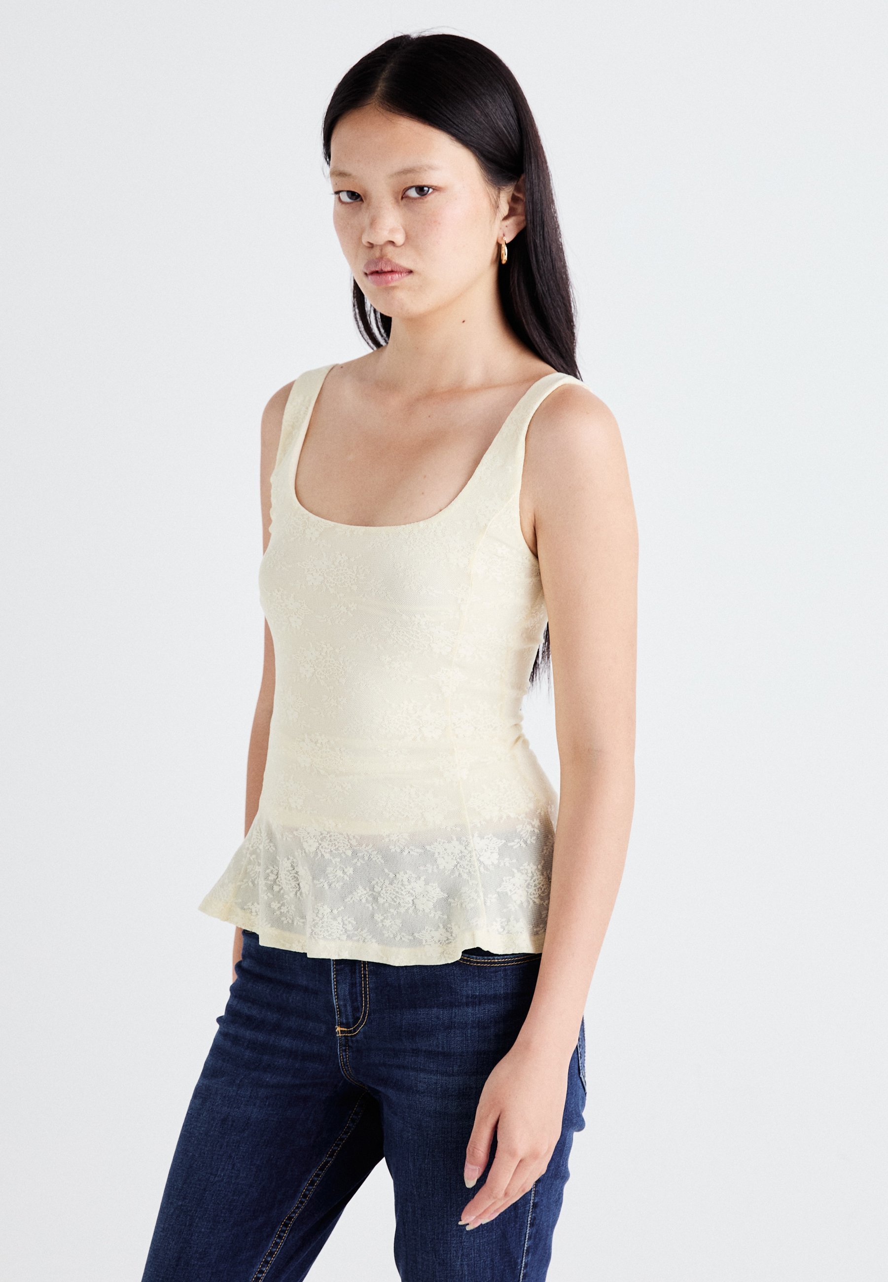 Gina Tricot SINGLET - Top - glassa al limone