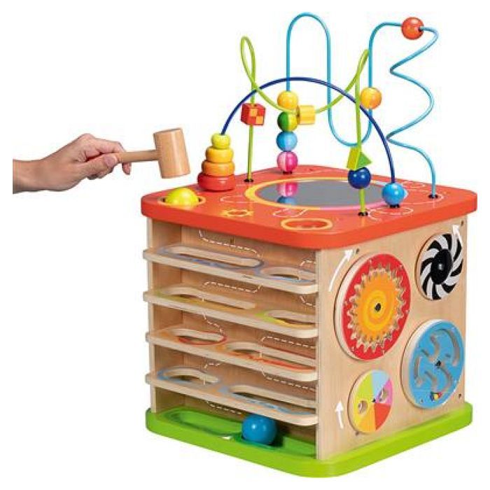 Cube d'activité XXL - GOKI - Jeux premier âge - Bois - Intérieur - 24 mois et plus