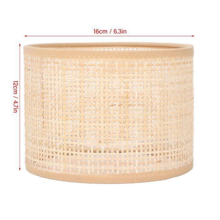 Paralume sospeso - SURENHAP - Rattan - Vintage - E14 - Diametro 12 cm