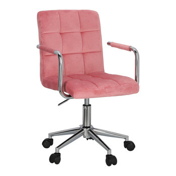 Fotel biurowy Cosmo Arm różowy velvet