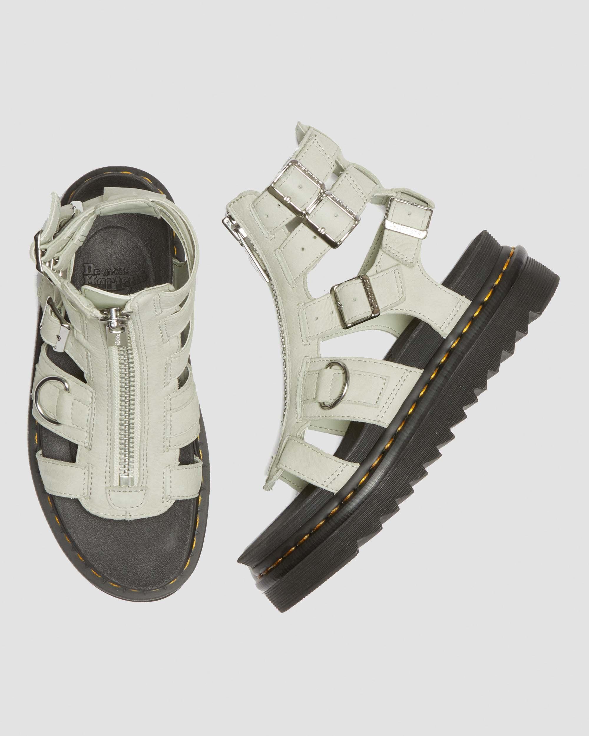 Olson Tumbled Nubuck Leder Gladiatorsandalen mit Reißverschluss