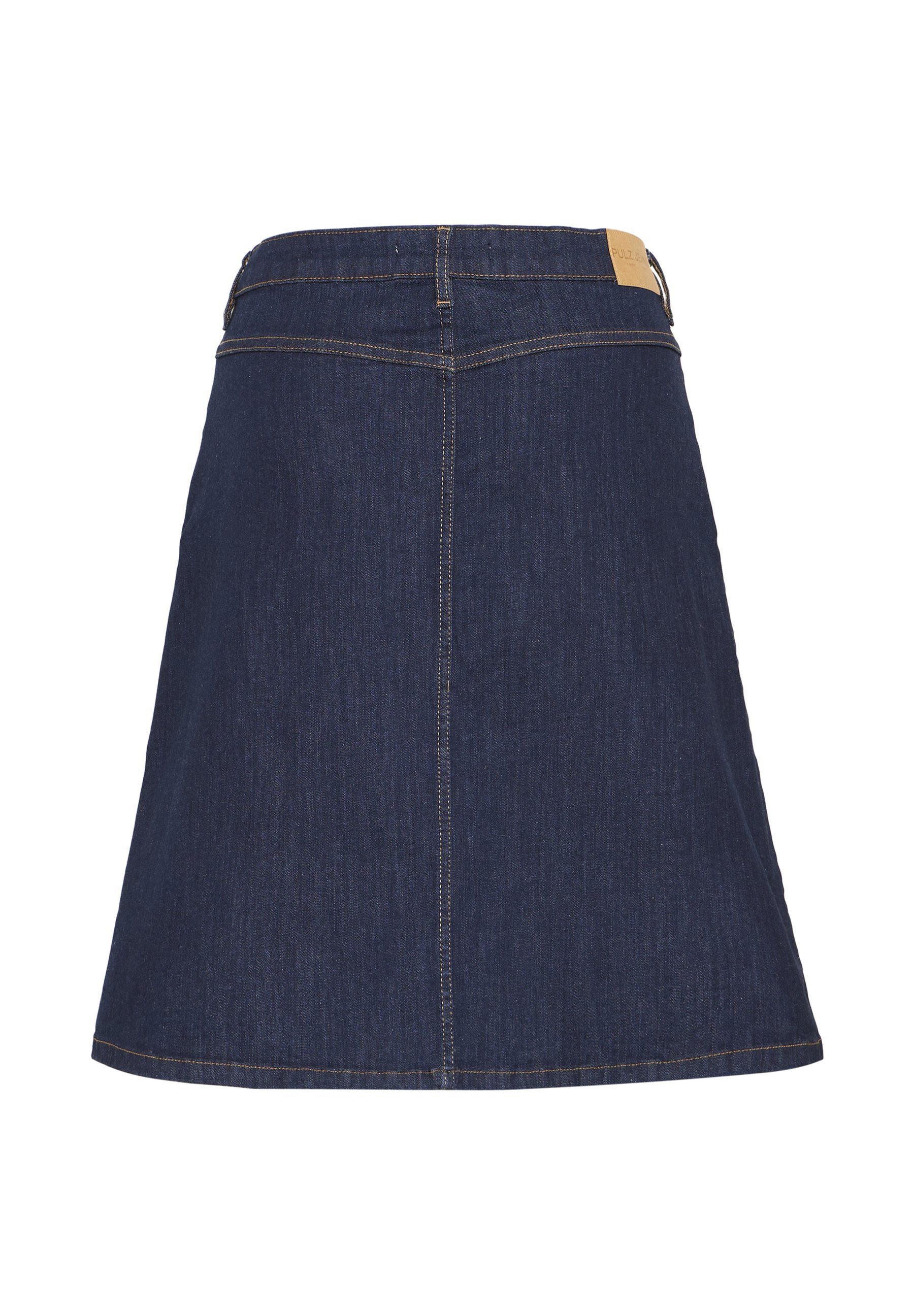 PULZ KATJA - A-lijn rok - ongewassen denim