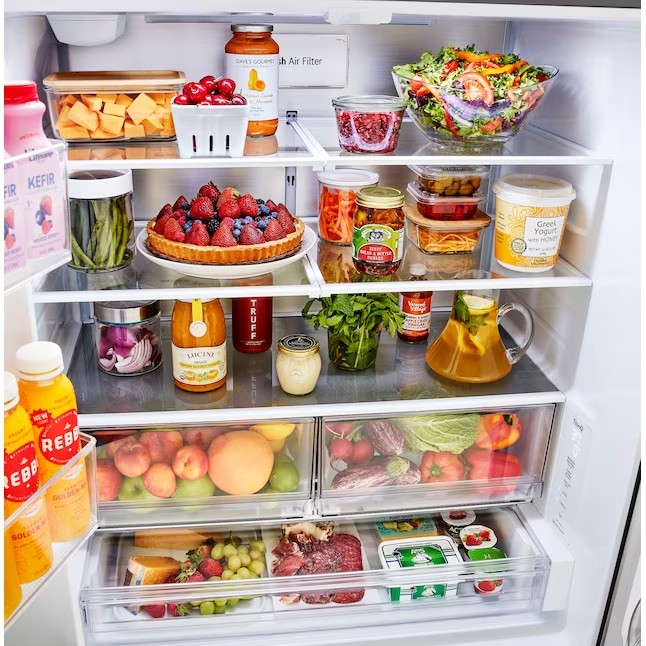 LG Counter-Depth MAX 26,5-cu ft Smart kjøleskap med fransk dør og ismaskin (rustfritt stål) ENERGY STAR