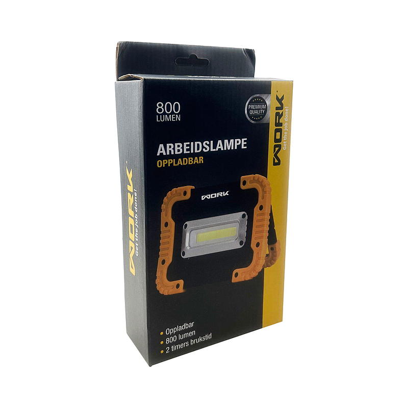Arbejdslampe LED 800 lm, genopladelig