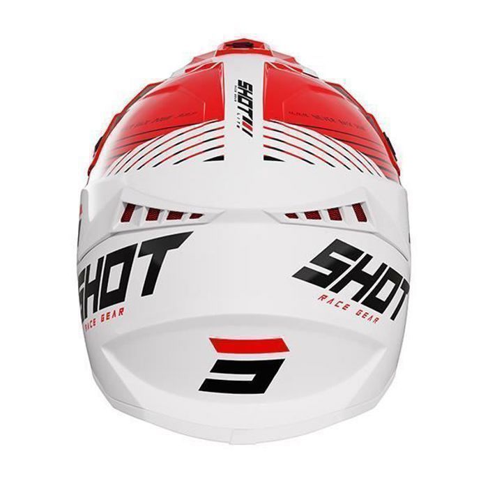 Casco Shot Lite Fury bianco rosso lucido